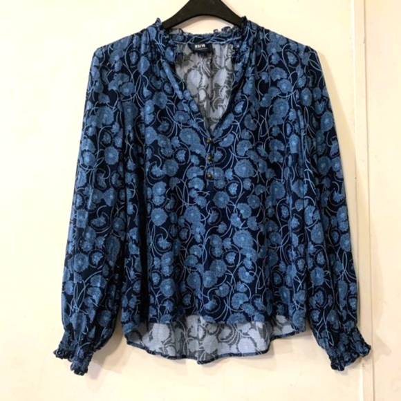 Maeve Tops - Maeve by Anthropologie sz S Blue Floral Blouse